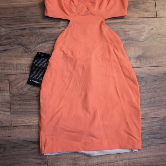 Bebe Cutout Midi Orange Dress - Picture 4 of 10